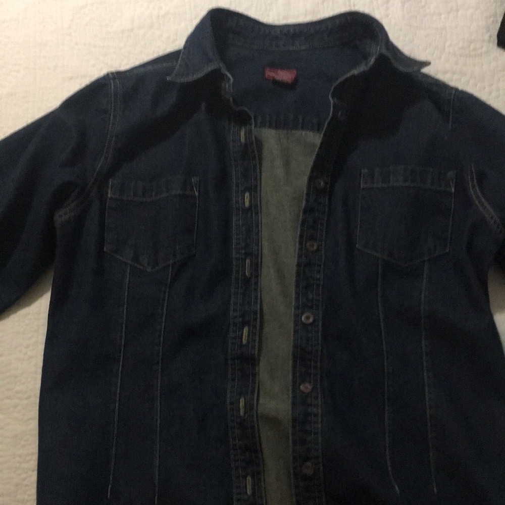 button down denim shirt (women M)
